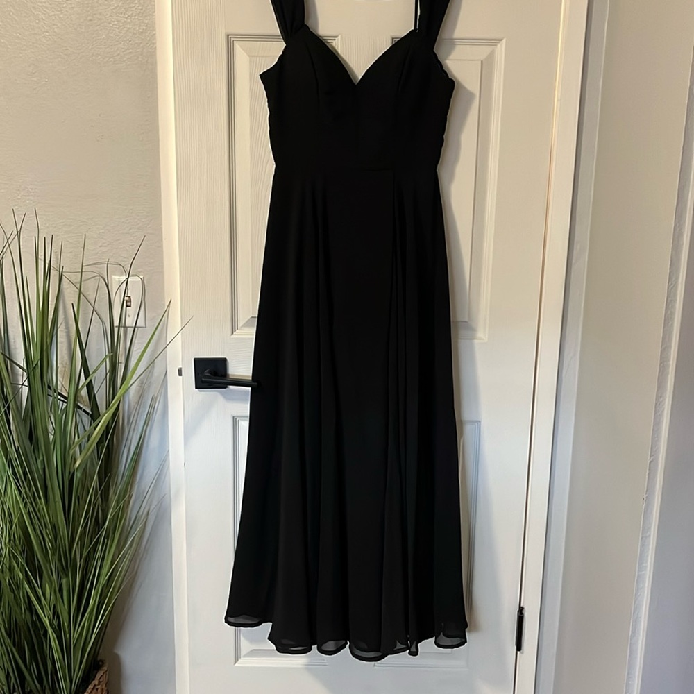 Black Bridesmaids dress, prom dress, homecoming